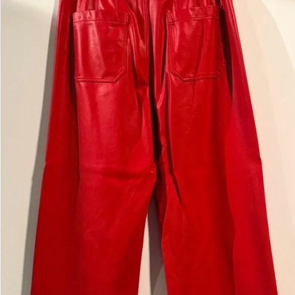 Anthropologie Red Cropped Pants - Picture 2 of 4